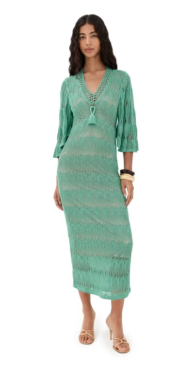 Figue Allison Dress Misty Green In Green