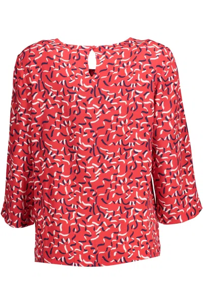 Gant Ele Red Viscose Shirt With Wide Neckline In Red