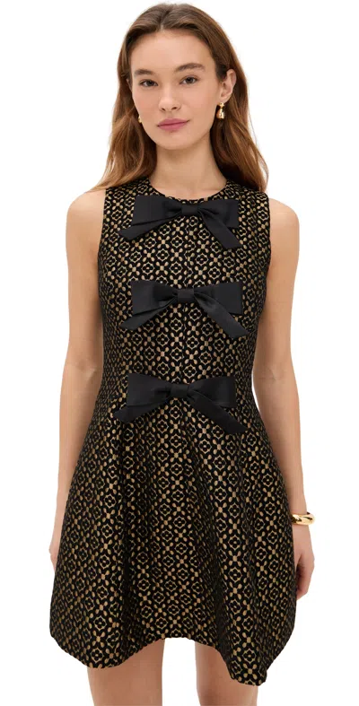 Hill House Home The Blythe Dress Metallic Brocade In Black