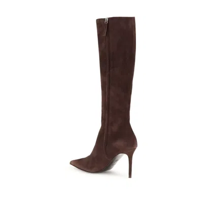 Giuseppe Zanotti 85mm Tamigi Suede Pointed-toe Knee-high Boots In Brown