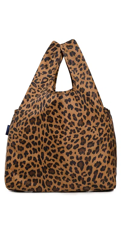 Baggu Standard  Tote Leopard In Brown