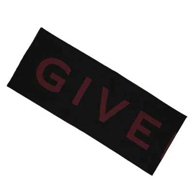 Givenchy Wool Logo Scarf Men In Black