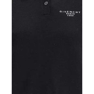 Givenchy Wool And Cashmere Polo Sweater In Black