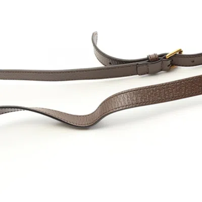 Pre-owned Gucci Beige Brown Multi-color Pvc Coated Canvas Leather Shoulder Bag ()