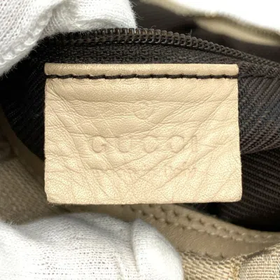 Pre-owned Gucci Beige Gg Canvas Shoulder Bag () In Sand