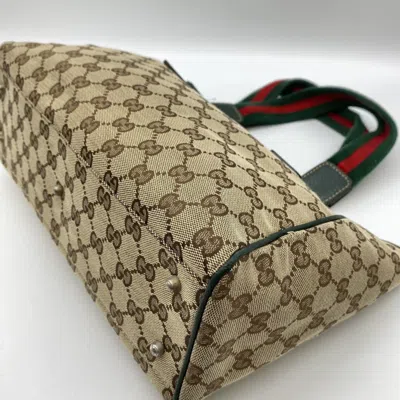 Pre-owned Gucci Beige Gg Canvas Tote Bag () In Sand