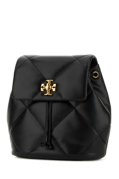 Tory Burch Black Leather Mini Kira Backpack In Black