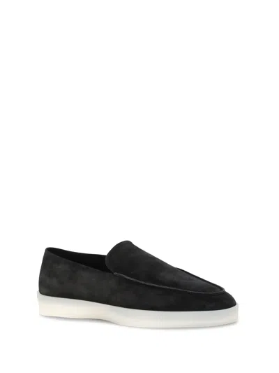 Fear Of God Suede Loafers With Rubber Sole And Round Toe In Black