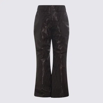 Fendi Brown Cotton Pants In Brown