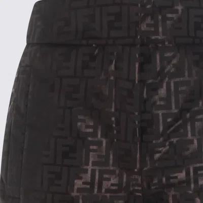 Fendi Brown Cotton Pants In Brown