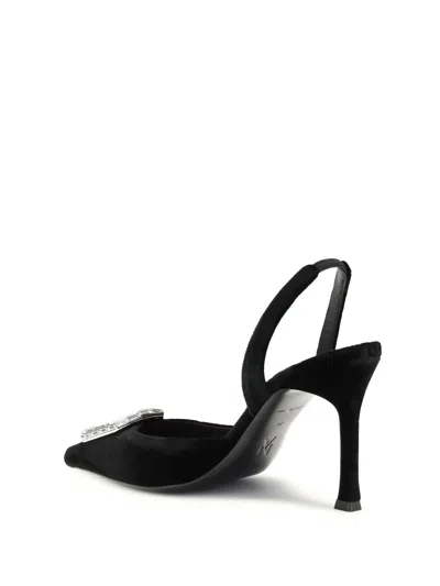 Amina Muaddi 90mm Camelia Crystal-embellished Slingback Pumps In Black