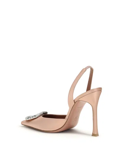 Amina Muaddi 105mm Camelia Jewel-embellished Pointed-toe Heeled Sandal In Multi