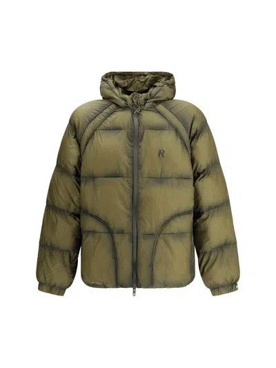 Represent Padded And Quilted Down Jacket In Green