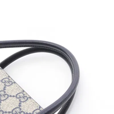 Pre-owned Gucci Beige Navy Pvc Leather Tote Bag () In Multi