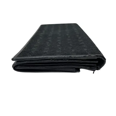 Pre-owned Gucci Black Canvas Leather Long Wallet (bi-fold) ()