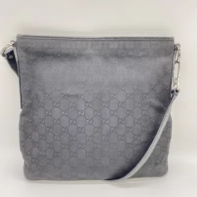 Pre-owned Gucci Black Gg Canvas Shoulder Bag ()