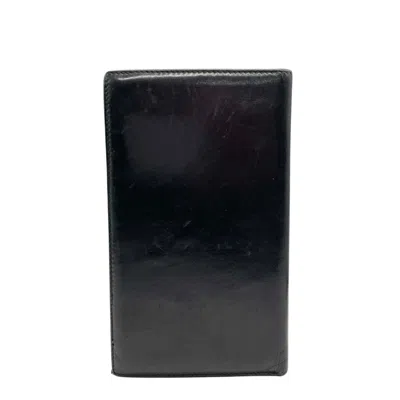 Pre-owned Gucci Black Leather Middle Wallet (bi-fold) ()