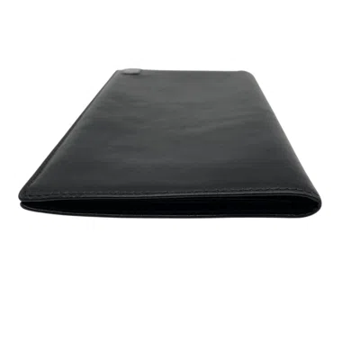 Pre-owned Gucci Black Leather Middle Wallet (bi-fold) ()