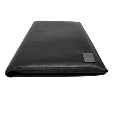 Pre-owned Gucci Black Leather Middle Wallet (bi-fold) ()
