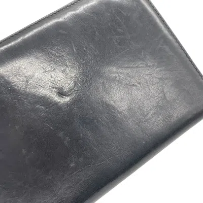Pre-owned Gucci Black Leather Middle Wallet (bi-fold) ()