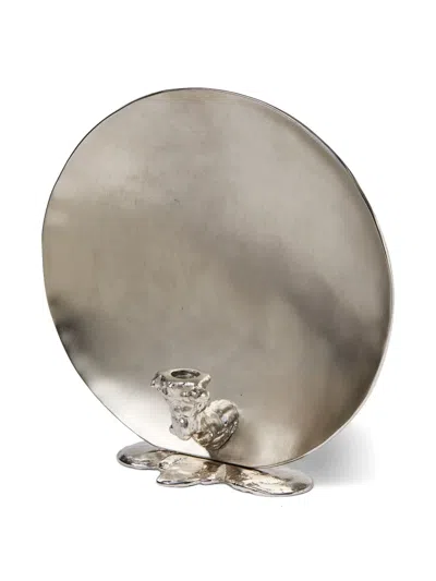 Polspotten Sculptural Candle Holder In Silver