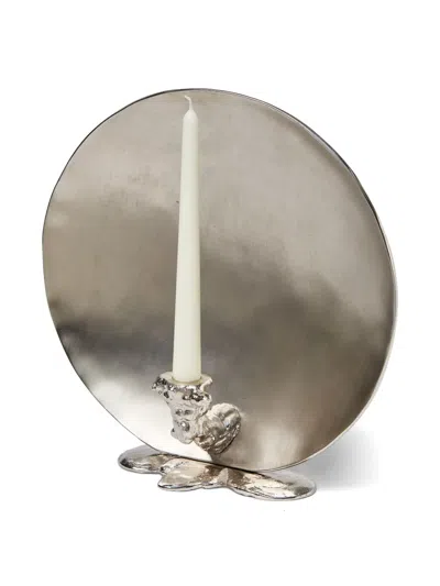 Polspotten Sculptural Candle Holder In Silver