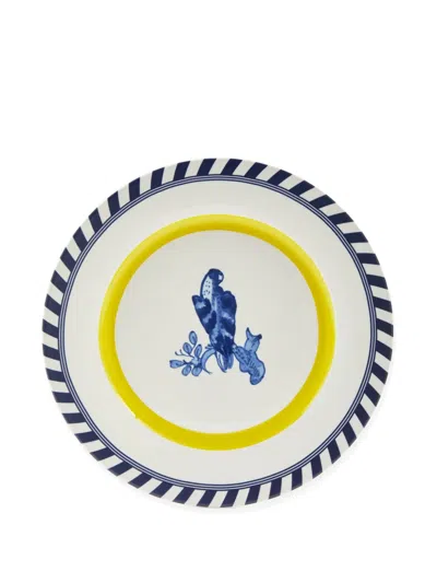Polspotten Striped Edge Decorative Plates In Multi