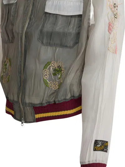 Kapital Embroidered-detail Jacket In Gray