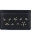 Jimmy Choo 'dean' Card Holder In Black/gunmetal