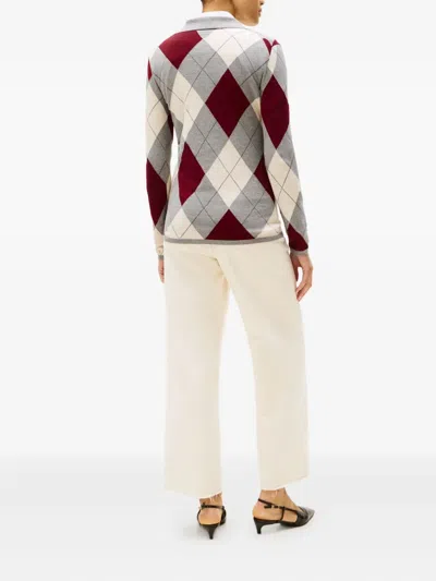 Tommy Hilfiger Polo-collar Sweater In Gray