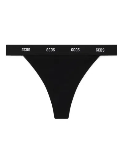 Gcds Logo-band Thong In Black