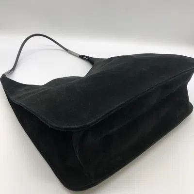 Pre-owned Gucci Black Suede Handbag Shoulder Bag ()