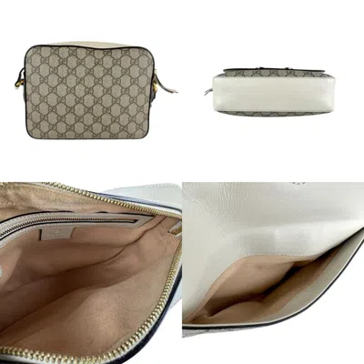 Pre-owned Gucci Brown Ivory Gg Supreme Shoulder Bag ()
