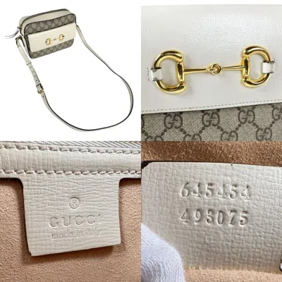 Pre-owned Gucci Brown Ivory Gg Supreme Shoulder Bag ()