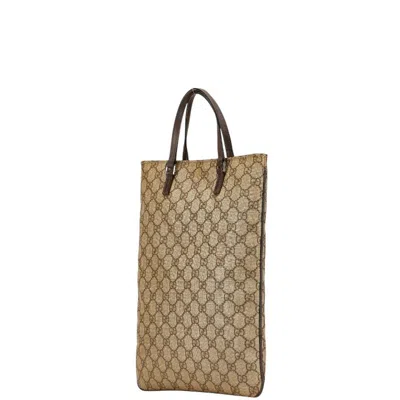Pre-owned Gucci Brown Pvc Leather Handbag Tote Bag ()