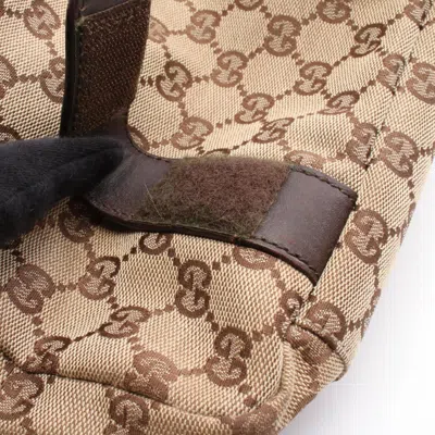 Pre-owned Gucci Gg Canvas Beige Brown Gg Canvas Leather Shoulder Bag () In Multi