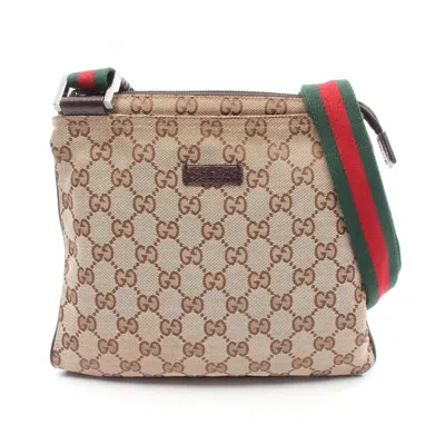Pre-owned Gucci Gg Canvas Beige Brown Multi-color Gg Canvas Shoulder Bag ()