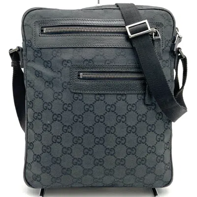 Pre-owned Gucci Gg Canvas Black Gg Canvas Shoulder Bag ()