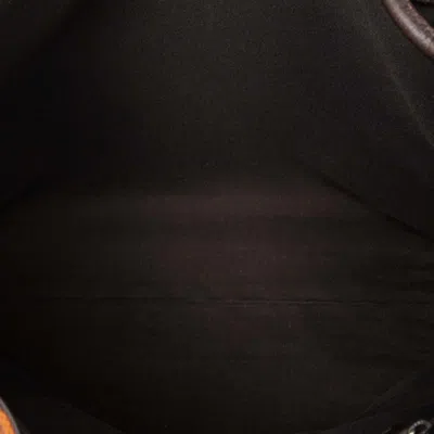 Pre-owned Gucci Gg Canvas Orange Gg Canvas Leather Shoulder Bag Tote Bag ()