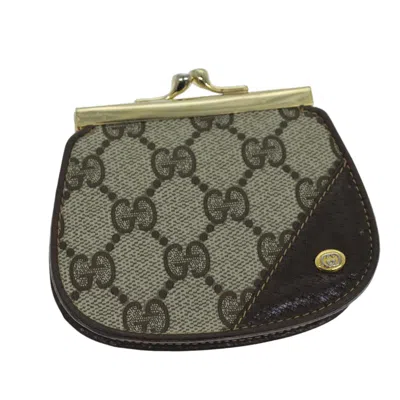Pre-owned Gucci Gg Pattern Beige Canvas Wallet  () In Sand