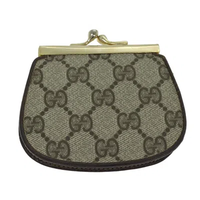 Pre-owned Gucci Gg Pattern Beige Canvas Wallet  () In Sand