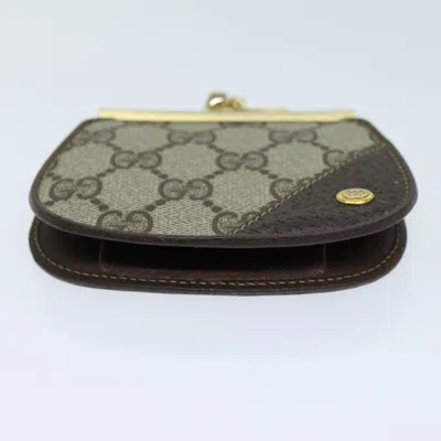 Pre-owned Gucci Gg Pattern Beige Canvas Wallet  () In Sand