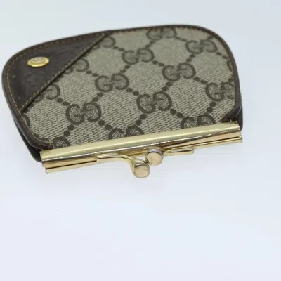 Pre-owned Gucci Gg Pattern Beige Canvas Wallet  () In Sand