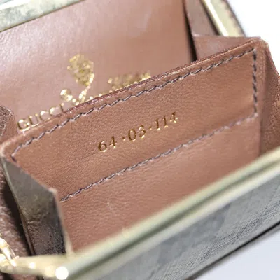 Pre-owned Gucci Gg Pattern Beige Canvas Wallet  () In Sand