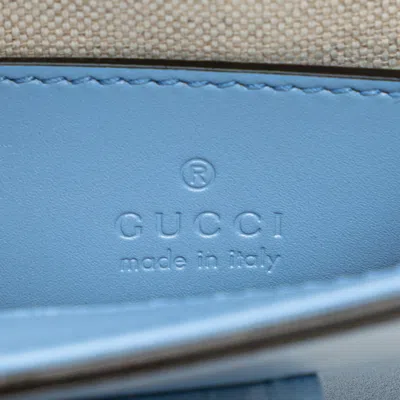 Pre-owned Gucci Light Blue Bamboo Backpack ()