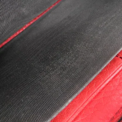 Pre-owned Gucci Red Color Leather Long Wallet (bi-fold) ()