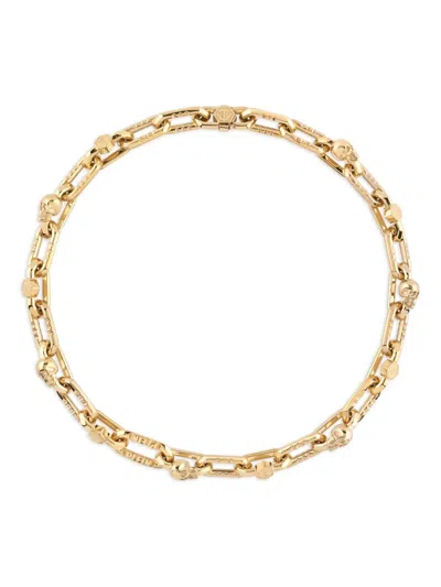 Philipp Plein Plein Edge Cable Chain Necklace In Gold