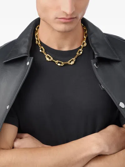 Philipp Plein Plein Edge Cable Chain Necklace In Gold