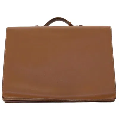 Pre-owned Hermes Hermès -- Brown Leather Briefcase Bag ()