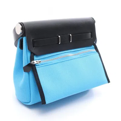 Pre-owned Hermes Black Blue Leather Shoulder Bag () In Multi